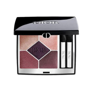 Christian Dior 5 Couleurs Palette in Plum Tutu, open, with 5 shades and 2 blush brushes. Available at fragrancedealz.com