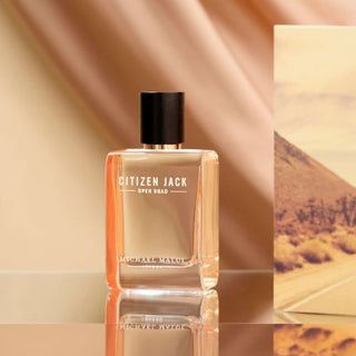 Discover a bold blend of invigorating citrus and warm woods in Citizen Jack Open Road EDP Spray beautifuly design bottle, avaiable at fragrancedealz.com