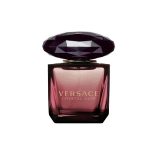 The essence of Crystal Noir Versace fragrance captured in its elegant vessel on Fragrancedealz.com