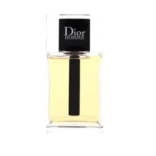 Dior Homme Cologne clear glass bottle, light yellow liquid in it at fragrancedealz.com