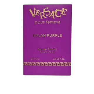 The sophisticated box of Dylan Purple Versace Pour Homme perfume featured on Fragrancedealz.com