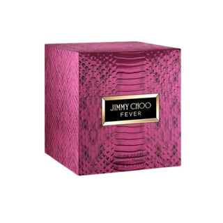 The elegant packaging of Jimmy Choo Fever Perfume, featuring a chic design that complements the fragrance within, on Fragrancedealz.com