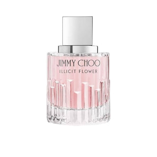 The essence of Jimmy Choo Illicit Flower fragrance captured in its elegant vessel on Fragrancedealz.com