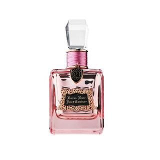 A regal bottle of Juicy Couture Royal Rose Perfume, adorned with golden accents, exuding a luxurious blend of rose, jasmine, and musk notes, fit for a queen, available on Fragrancedealz.com