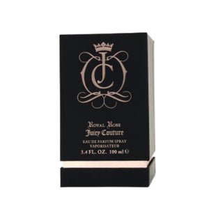 The Juicy Couture Royal Rose Perfume box, featuring a lavish design that mirrors the opulence of its fragrance, a captivating fusion of floral and musky notes, available on Fragrancedealz.com