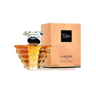 Side view showcasing the elegance of Tresor Perfume bottle and box, a harmonious blend of beauty and luxury. Explore sophistication at fragrancedealz.com