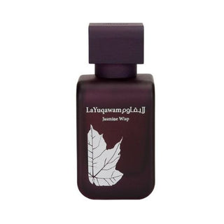 The sleek bottle of La Yuqawam Jasmine Wisp Perfume, radiating elegance and charm, available on Fragrancedealz.com