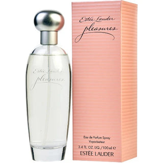 Discover the uplifting scent of Pleasures EDP Spray by Estée Lauder, beautifully packaged in a box, available now at fragrancedealz.com