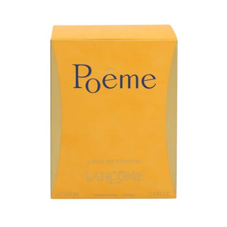 The Poeme Perfume box, adorned with elegant gold accents, reflecting the luxurious and enchanting fragrance within, ideal for women, on Fragrancedealz.com