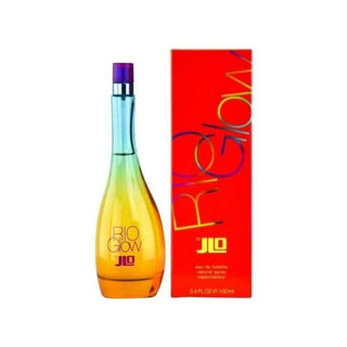 Rio Glow Perfume bottle and box showcased together on fragrancedealz.com