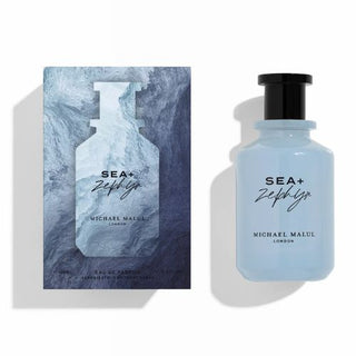 Discover the refreshing allure of Sea Zephyr, elegantly presented in a sleek bottle with a matching box, capturing the essence of ocean breezes and serene elegance. Available now at FragranceDealz.com.