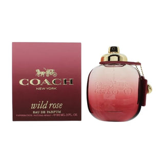 Wild Rose Coach fragrance flask nestled alongside its casing on Fragrancedealz.com