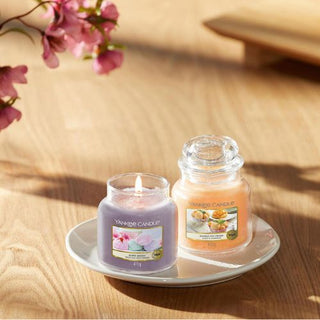 Enjoy the fresh scent of Yankee Candle Berry Mochi Scented Small Jar 3.6 oz, now at fragrancedealz.com