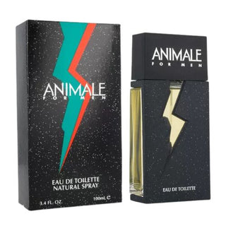 Animale for Men EDT, 3.4 oz bottle with bold box packaging. Available at fragrancedealz.com