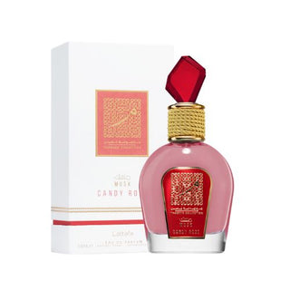 Delight your senses with Lattafa Musk Candy Rose Eau De Parfum Spray from the Thameen Collection, 3.4 oz, complete with bottle and box, available now at fragrancedealz.com