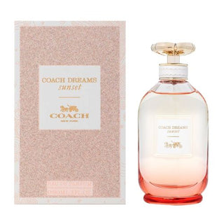 Embrace the beauty of Coach Dreams Sunset Spray, complete with box, available now at fragrancedealz.com