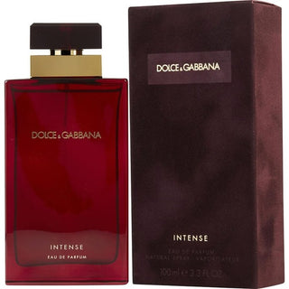 Bottle and box of Dolce & Gabbana Pour Femme Intense Perfume, a harmonious blend of elegance and luxury. Elevate your senses at fragrancedealz.com