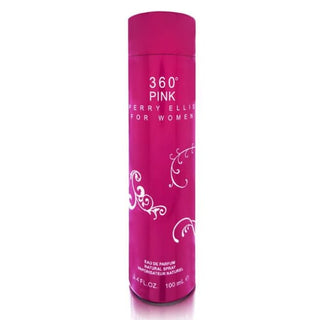 Chic Perry Ellis 360 Pink Perfume box, housing a refreshing combination of citrus and floral accords, suitable for wearing in any weather, on Fragrancedealz.com