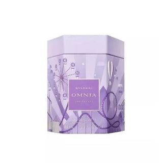 Omnia Amethyste Perfume: The meticulously designed box exuding elegance and sophistication, a perfect complement to the enchanting fragrance within, available at fragrancedealz.com