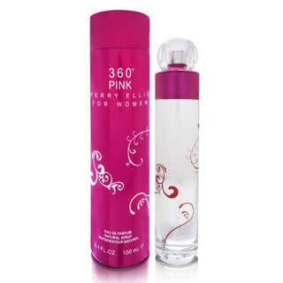 Perry Ellis 360 Pink Perfume bottle and box set, offering a delightful mix of pink peony and raspberry, ideal for adding a touch of femininity to your fragrance collection, on Fragrancedealz.com