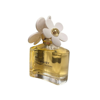 Side view showcasing the sleek design of Marc Jacobs Daisy Perfume bottle. Discover its allure at fragrancedealz.com.