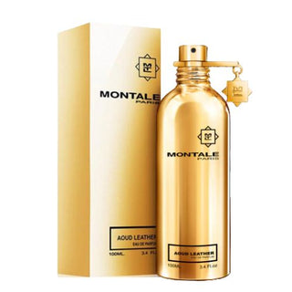 Montale Aoud Leather EDP, 3.4 oz bottle with elegant box packaging. Available at fragrancedealz.com