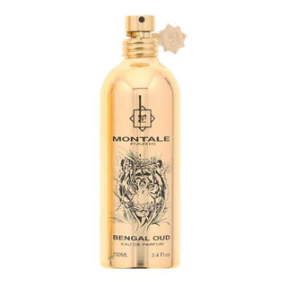 Montale Bengal Oud Eau De Parfum, 3.3 oz striking bottle with a rich design. Available at fragrancedealz.com