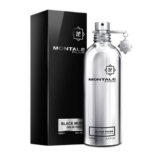 Montale Black Musk EDP, 3.4 oz bottle with matching box packaging. Available at fragrancedealz.com