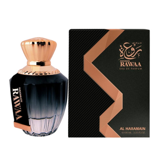 Experience the luxurious allure of Al Haramain Rawaa EDP Spray, with a box, available now at fragrancedealz.com