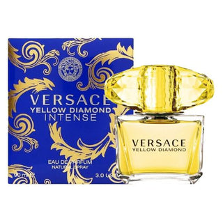 Discover the allure of Versace Yellow Diamond Intense Eau de Parfum Spray, complete with box, available now at fragrancedealz.com